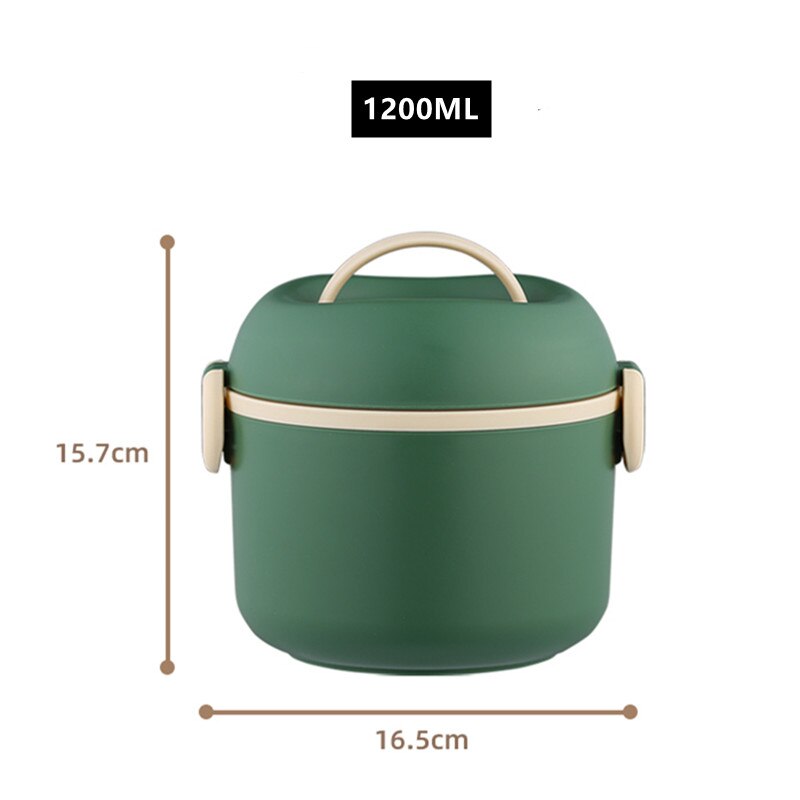 Boîte Bento Repas Inox | Verte 1200 mL