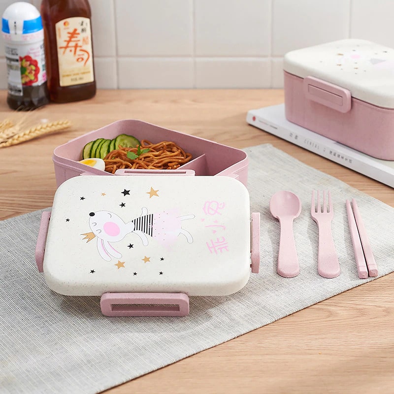 Bento Japonais Rose Lapin | 1900 mL